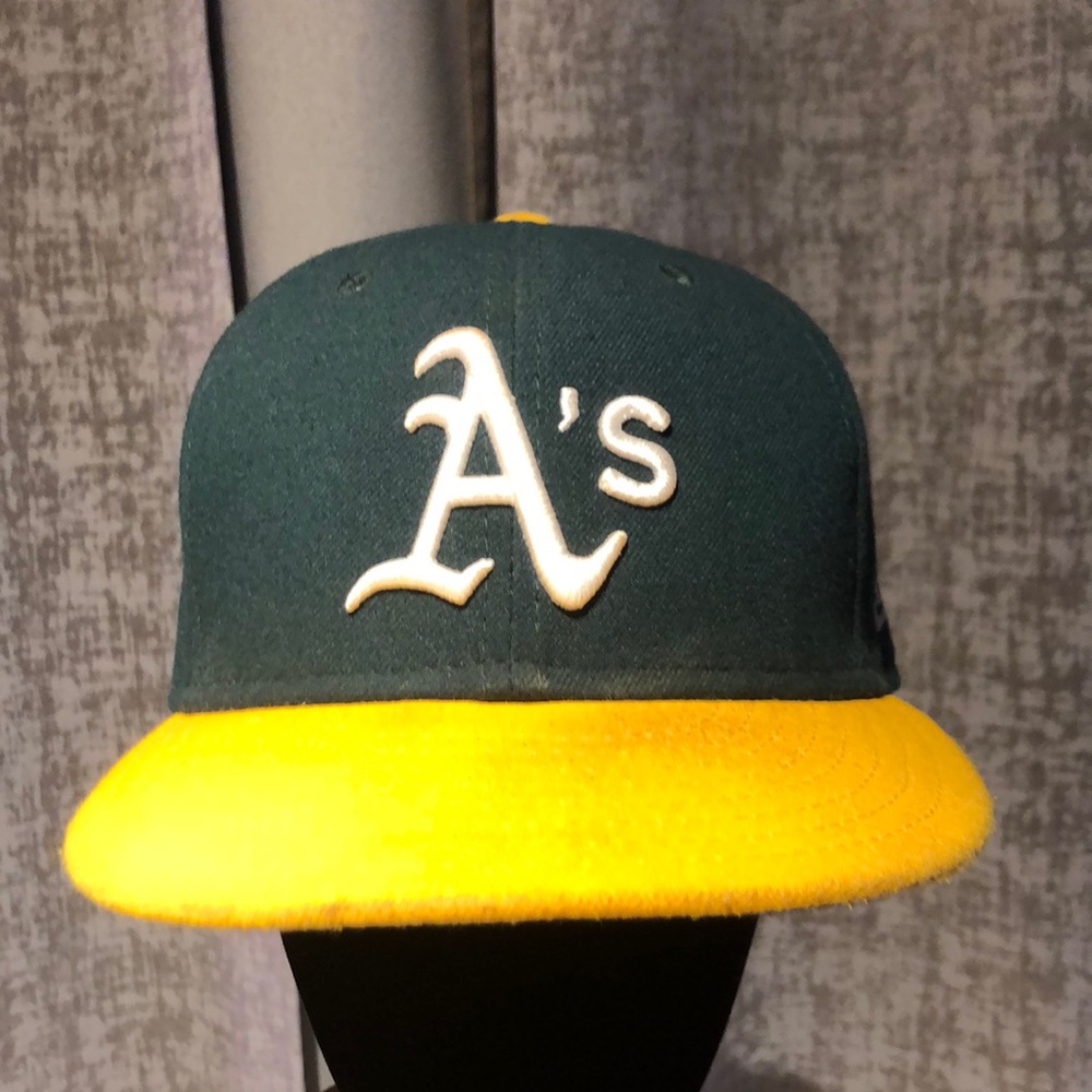 New Era Green and Yellow A's Baseball Hat
